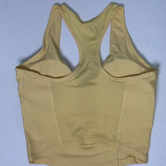 Gymshark Whitney Crop Tank Small yellow soft comfortable Racerback padded - Picture 5 of 11